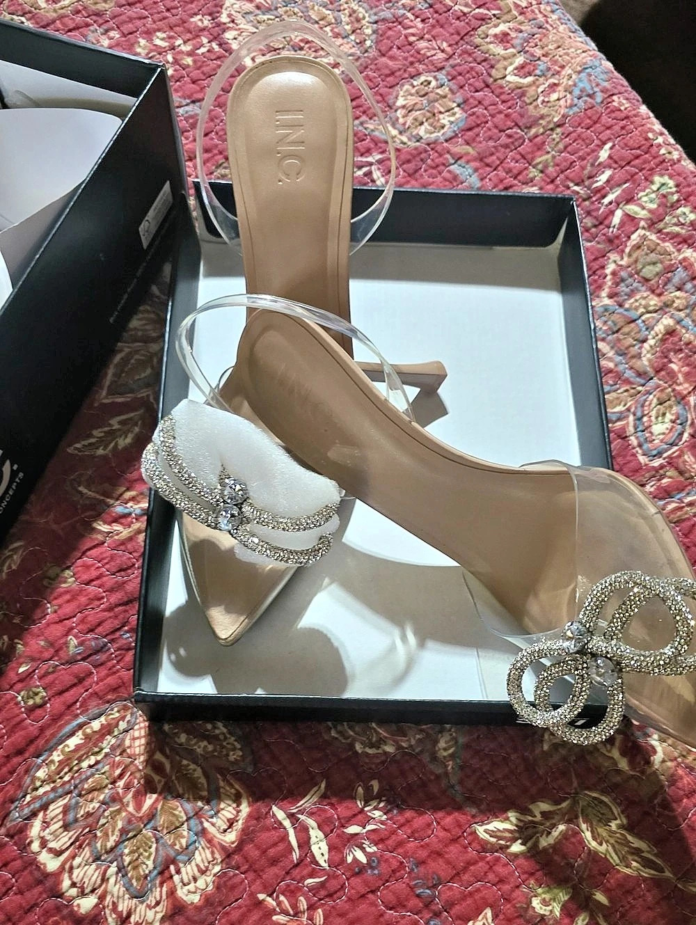 INC International Concepts Laynea Pointed-Toe Pumps Clear & Silver